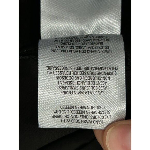 Tahari Black Long Sleeve Top Sheer Lace Sleeves Mock Neck Womens Size XL - Picture 9 of 10